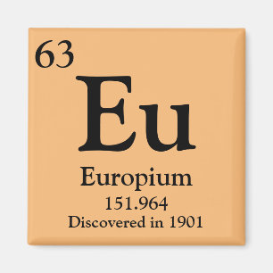 Periodische Tabelle für Europium Magnet