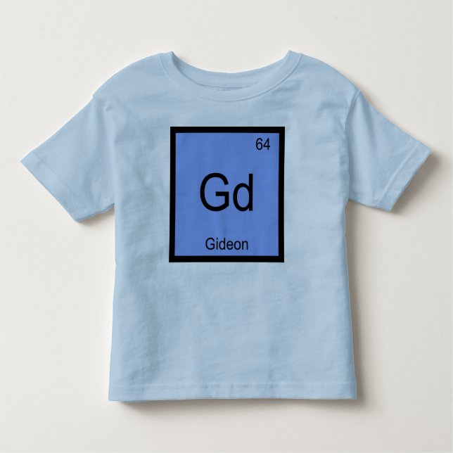 Periodische Tabelle für Gideon Name Chemistry Elem Kleinkind T-shirt (Vorderseite)