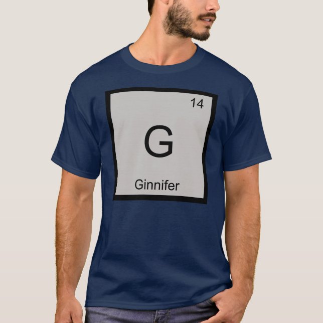 Periodische Tabelle für Ginnifer Name Chemistry El T-Shirt (Vorderseite)