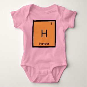 Periodische Tabelle für Hudson Name Chemistry Elem Baby Strampler
