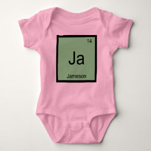 Periodische Tabelle für Jameson Name Chemistry Ele Baby Strampler