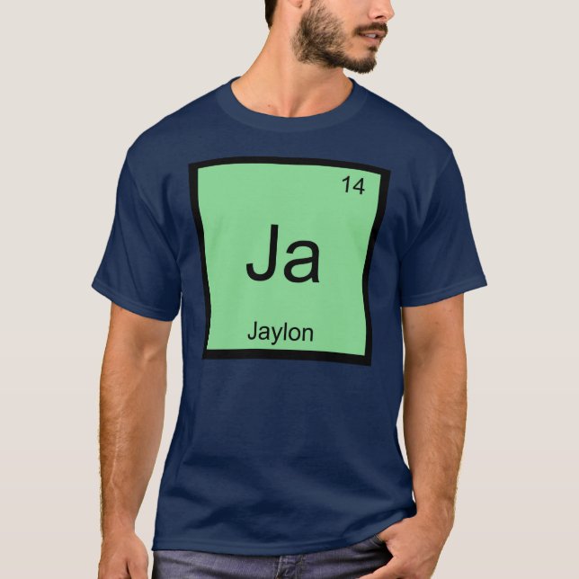 Periodische Tabelle für Jäylon Name Chemistry Elem T-Shirt (Vorderseite)