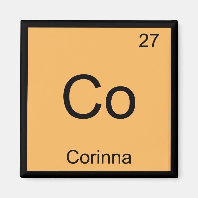 Periodische Tabelle für Korinna Name Chemistry Ele Magnet (Vorne)