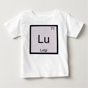 Periodische Tabelle für Luigi Name Chemistry Eleme Baby T-shirt