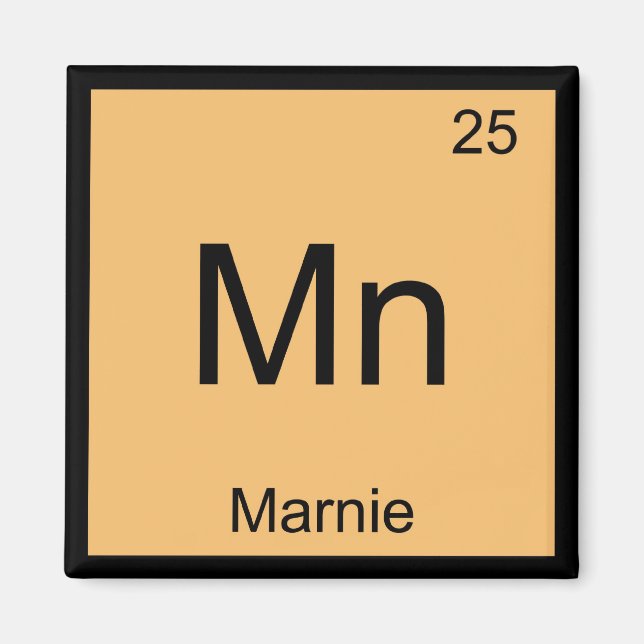 Periodische Tabelle für Marnie Name Chemistry Elem Magnet (Vorne)