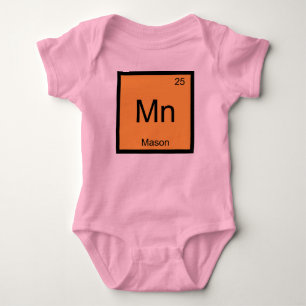 Periodische Tabelle für Mason Name Chemistry Eleme Baby Strampler