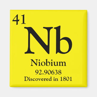 Periodische Tabelle für Niobium Magnet