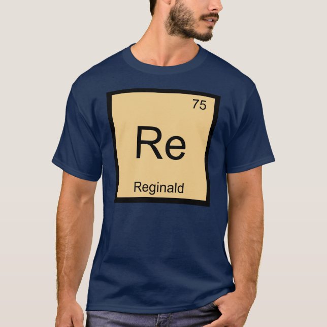 Periodische Tabelle für Reginald Name Chemistry El T-Shirt (Vorderseite)