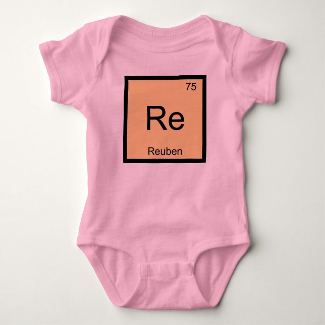 Periodische Tabelle für Reuben Name Chemistry Elem Baby Strampler (Vorderseite)