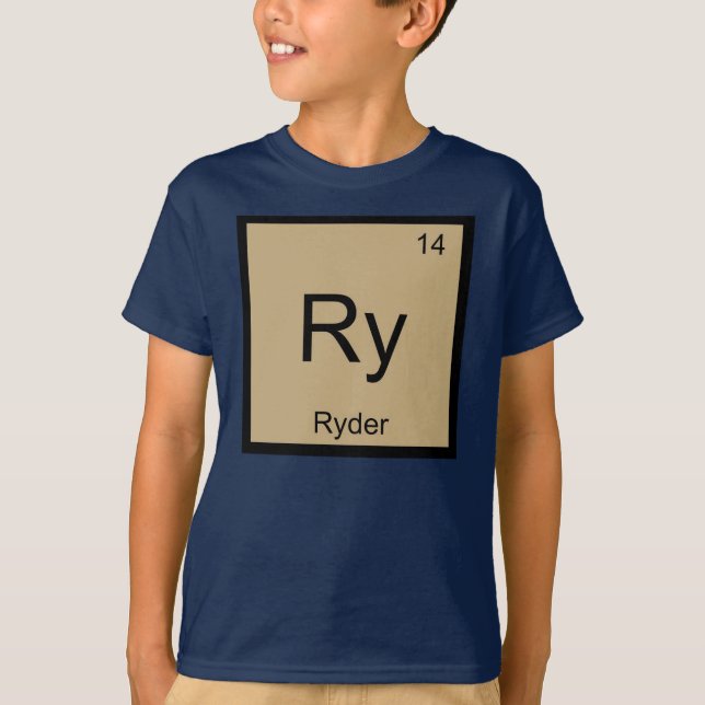 Periodische Tabelle für Ryder Name Chemistry Eleme T-Shirt (Vorderseite)