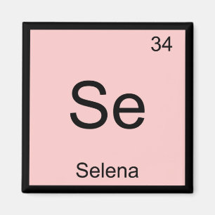 Periodische Tabelle für Selena-Name-Chemieelement Magnet