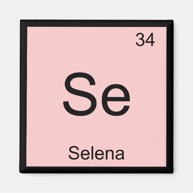 Periodische Tabelle für Selena-Name-Chemieelement Magnet (Vorne)