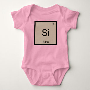 Periodische Tabelle für Silas Name Chemistry Elem Baby Strampler