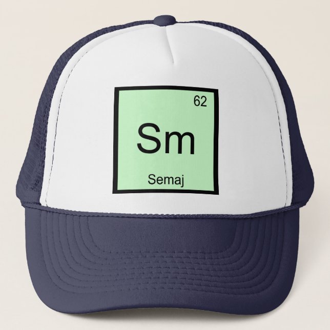 Periodische Tabelle "Halbname Chemistry Element" Truckerkappe (Vorderseite)
