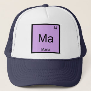 Periodische Tabelle "Maria Name Chemistry Element" Truckerkappe