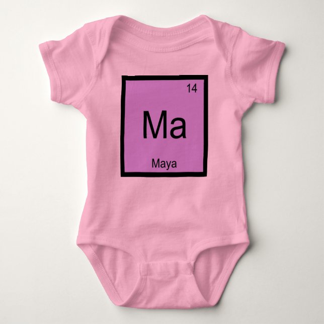 Periodische Tabelle Maya Name Chemistry Element Baby Strampler (Vorderseite)