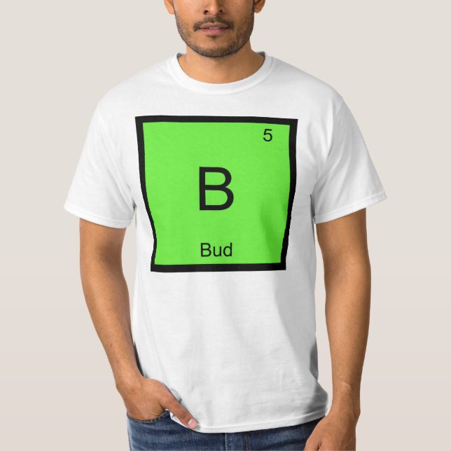 Periodische Tabelle mit dem Namen der Chemie T-Shirt (Vorderseite)