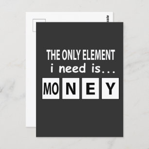 Periodische Tabelle Money Element Funny Periodic T Postkarte