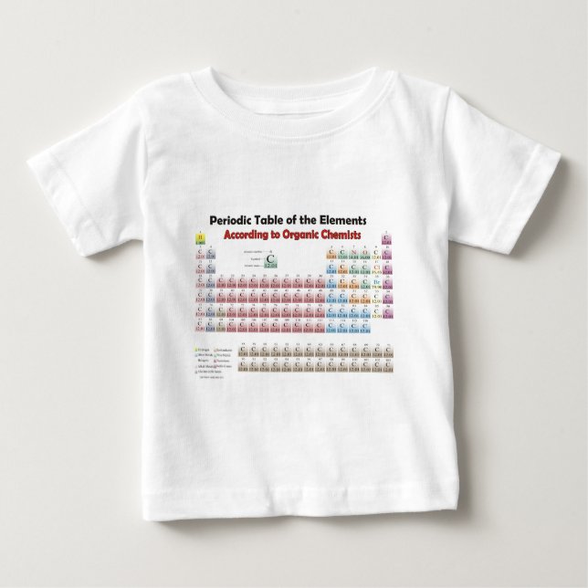 PERIODISCHE TABELLE nach Ansicht der Bio Chemiker Baby T-shirt (Vorderseite)