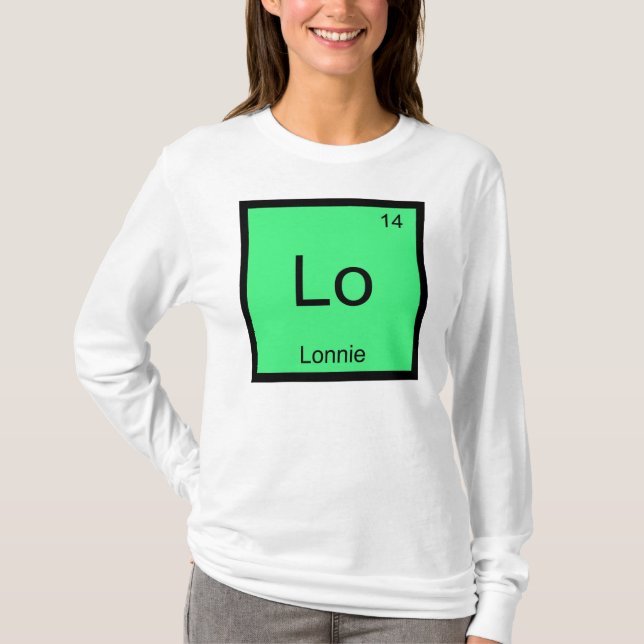 Periodische Tabelle "Name Chemistry Element" T-Shirt (Vorderseite)