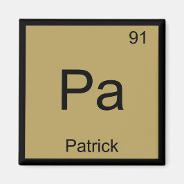 Periodische Tabelle "Patrick Name Chemistry Elemen Magnet