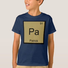 Periodische Tabelle "Patrick Name Chemistry Elemen T-Shirt