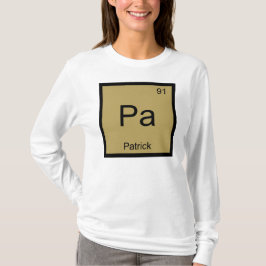Periodische Tabelle "Patrick Name Chemistry Elemen T-Shirt