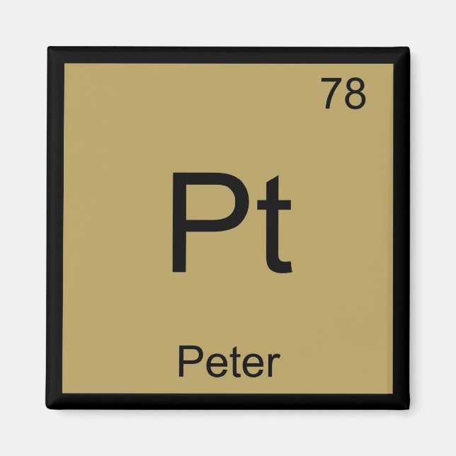 Periodische Tabelle Peter Name Chemistry Element Magnet (Vorne)