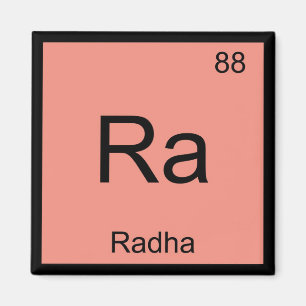 Periodische Tabelle "Radha Name Chemistry Element" Magnet