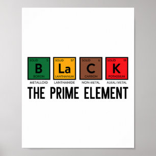 Periodische Tabelle schwarz das Primelement schwar Poster
