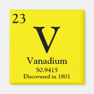 Periodische Tabelle Vanadium Magnet