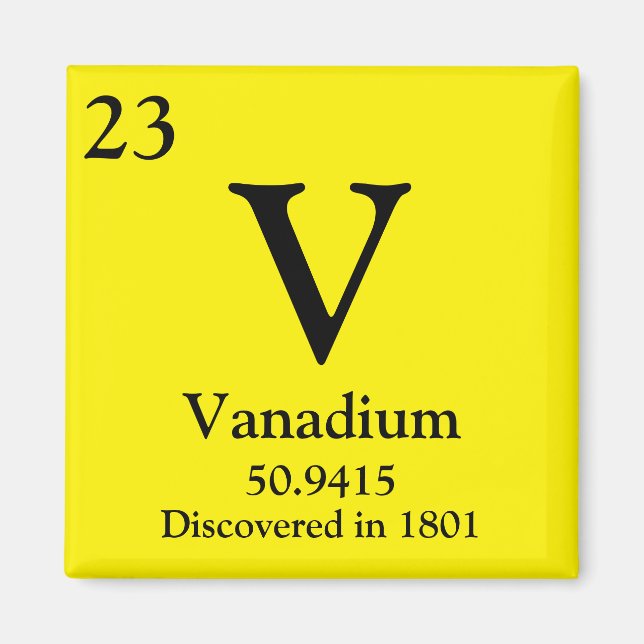 Periodische Tabelle Vanadium Magnet (Vorne)