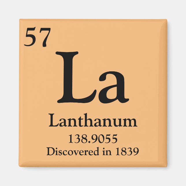 Periodische Tabelle von Lanthanum Magnet (Vorne)