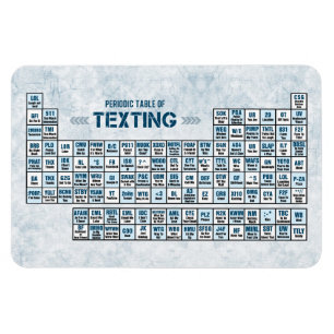 Periodische Tabelle von simsen (Blau) Magnet
