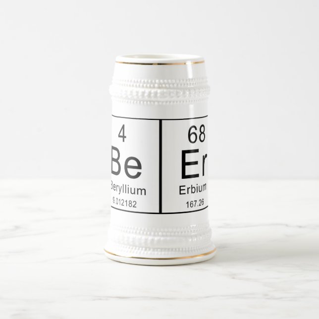 Periodische Tabellen-Zauber-Bier! Bierglas (Mittel)