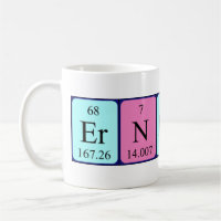 Periodische Tasse des Ernestine-Tabellennamens