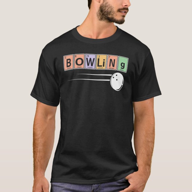 Periodische Übersicht der Elemente Bowling Player  T-Shirt (Vorderseite)