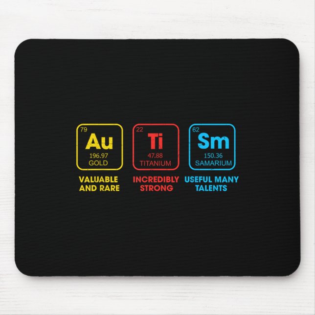 Periodische Übersicht über die Elemente der Autism Mousepad (Vorne)