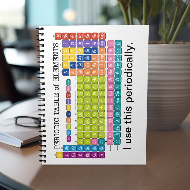 Periodische Übersicht über die Elemente Notizblock (Personalized notebook with Periodic Table of Elements - can customize completely)