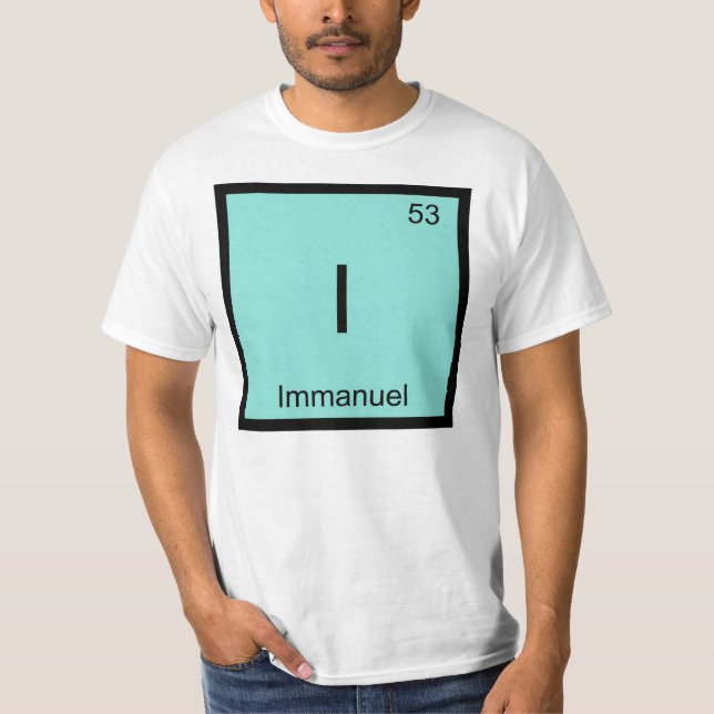 Periodische Übersicht über Immanuel Name Chemistry T-Shirt (Vorderseite)