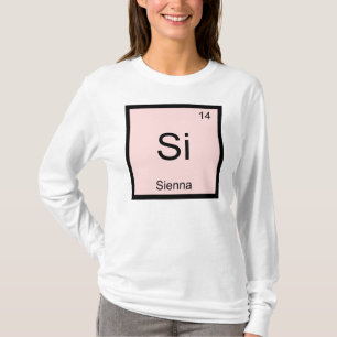 Periodische Übersicht über Sienna Name Chemistry E T-Shirt