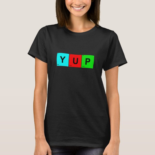 Periodische YUP-Tischquadrate T-Shirt (Vorderseite)