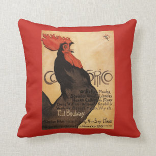 Periodischer Cocorico Hahn-förderndes Plakat Kissen