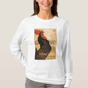 Periodischer Cocorico Hahn-förderndes Plakat T-Shirt