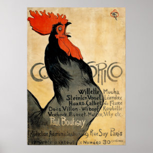 Periodischer Cocorico-Rooster Poster
