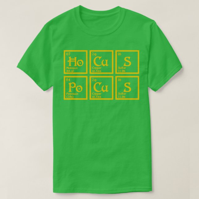 Periodischer Hocus T-Shirt (Design vorne)