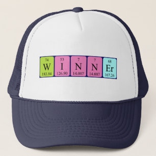 Periodischer Name des Gewinners Truckerkappe