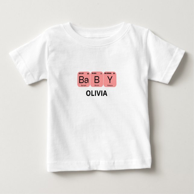 Periodischer Name des Tabellenelements für Baby Baby T-shirt (Vorderseite)