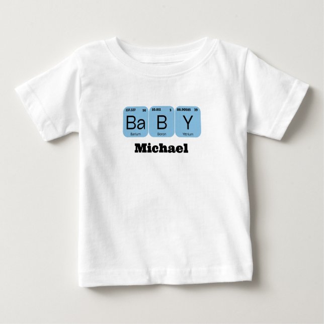 Periodischer Name des Tabellenelements für Baby T-shirt (Vorderseite)