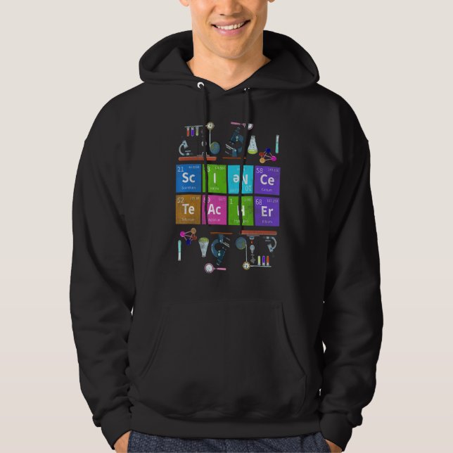 Periodischer Nerd für Chemie-Industrie Lehrer Chem Hoodie (Vorderseite)